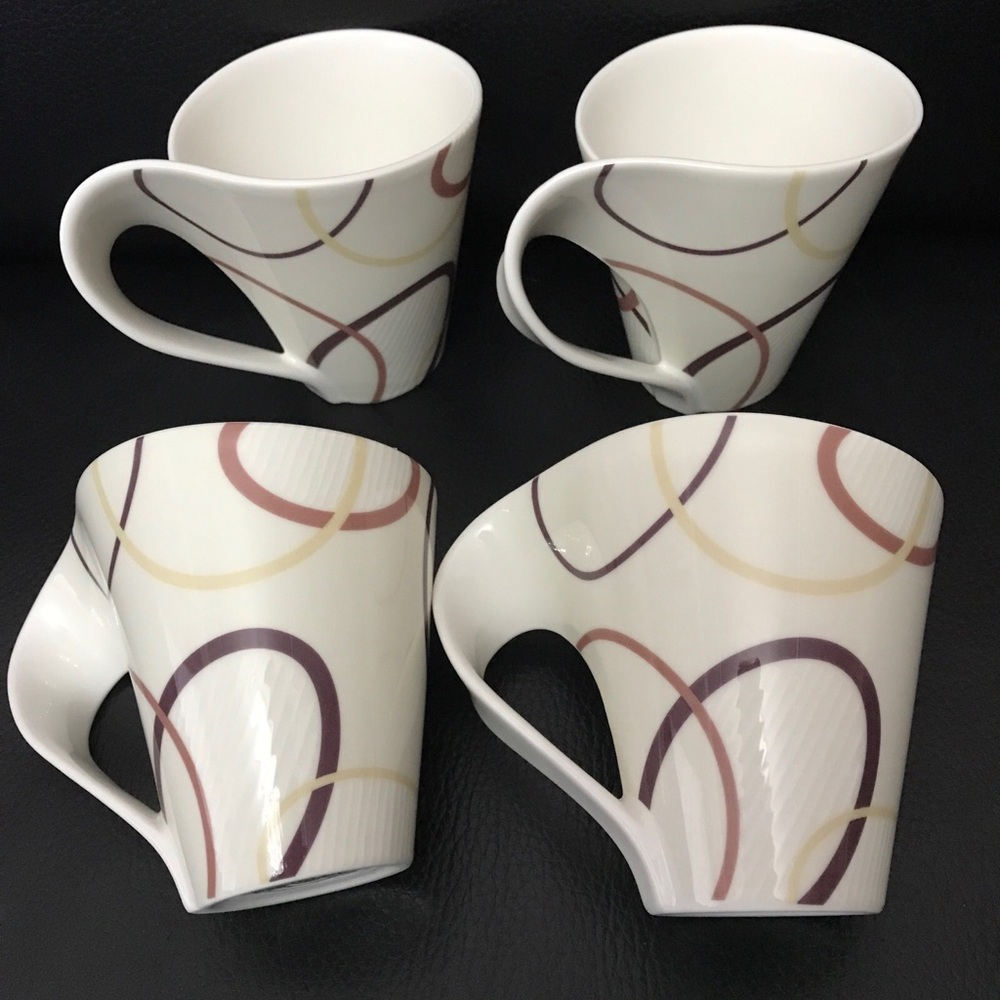 Villeroy & Boch set of 4 coffee mugs NEW WAVE 250 ml. Excellent!